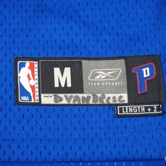 Big Ben Wallace DETROIT PISTONS Stitched Vintage Reebok Jersey Size Men's Medium - Picture 3 of 11